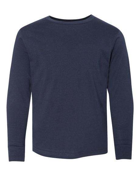 LAT Youth Fine Jersey Long Sleeve Tee. 6201 - Navy