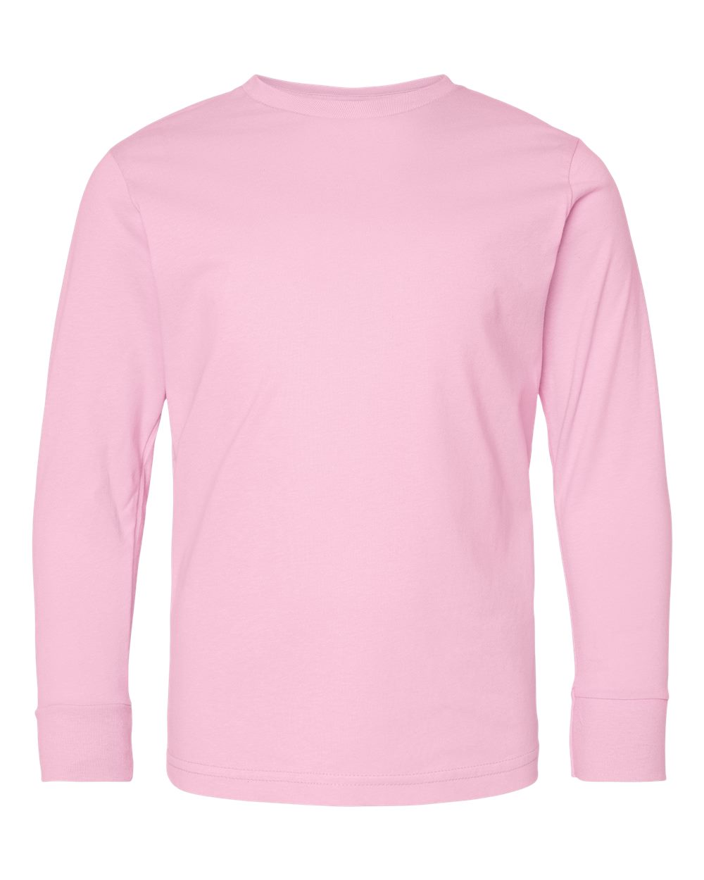 LAT Youth Fine Jersey Long Sleeve Tee. 6201 - Pink