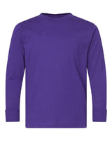 LAT Youth Fine Jersey Long Sleeve Tee. 6201 - Purple