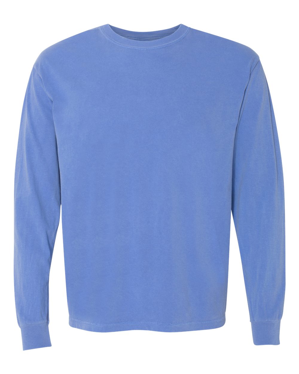 Comfort Colors Unisex Garment-Dyed Heavyweight Long Sleeve T-Shirt. 6014 - Flo Blue