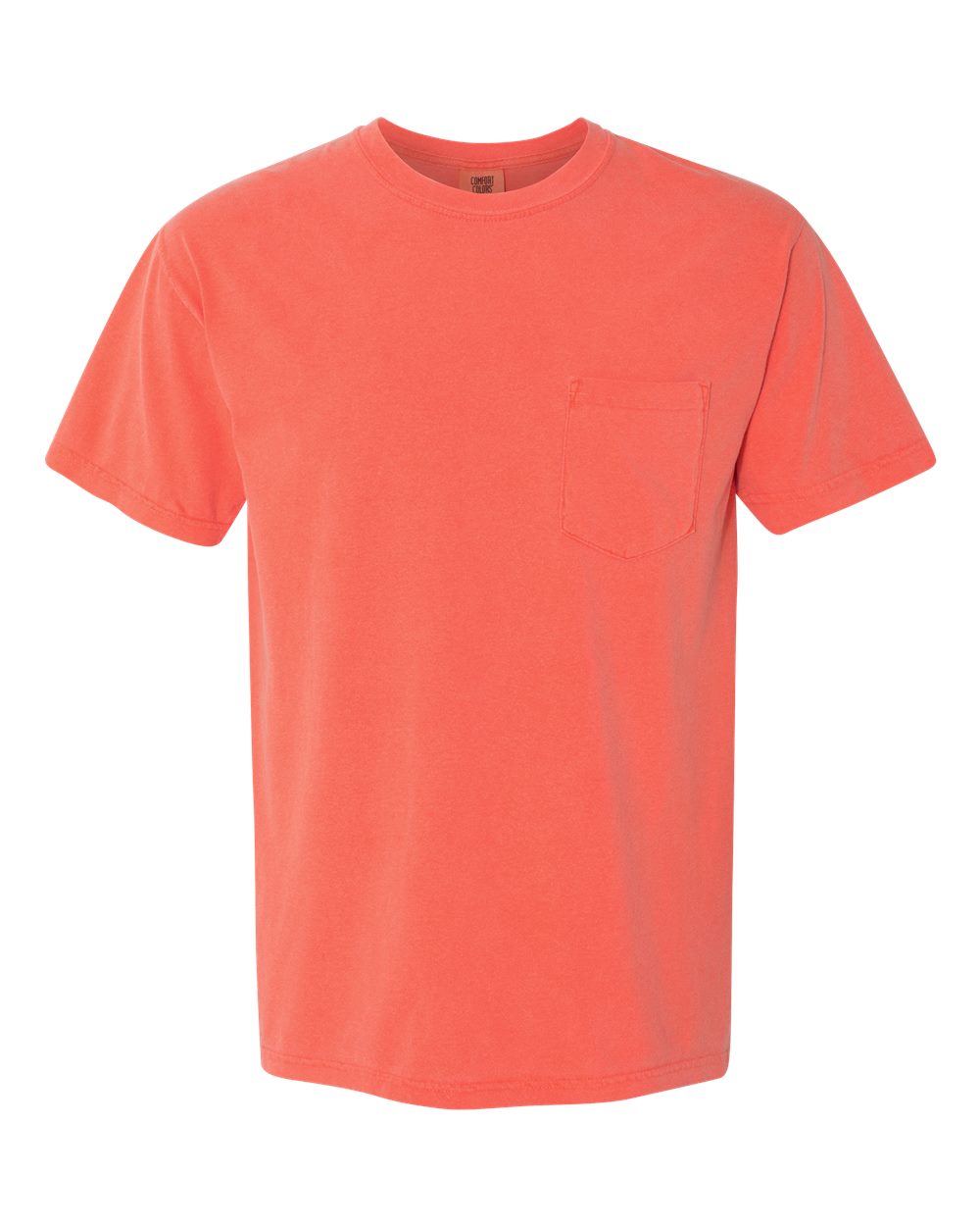 Comfort Colors Unisex Garment-Dyed Heavyweight Pocket T-Shirt. 6030 - Bright Salmon