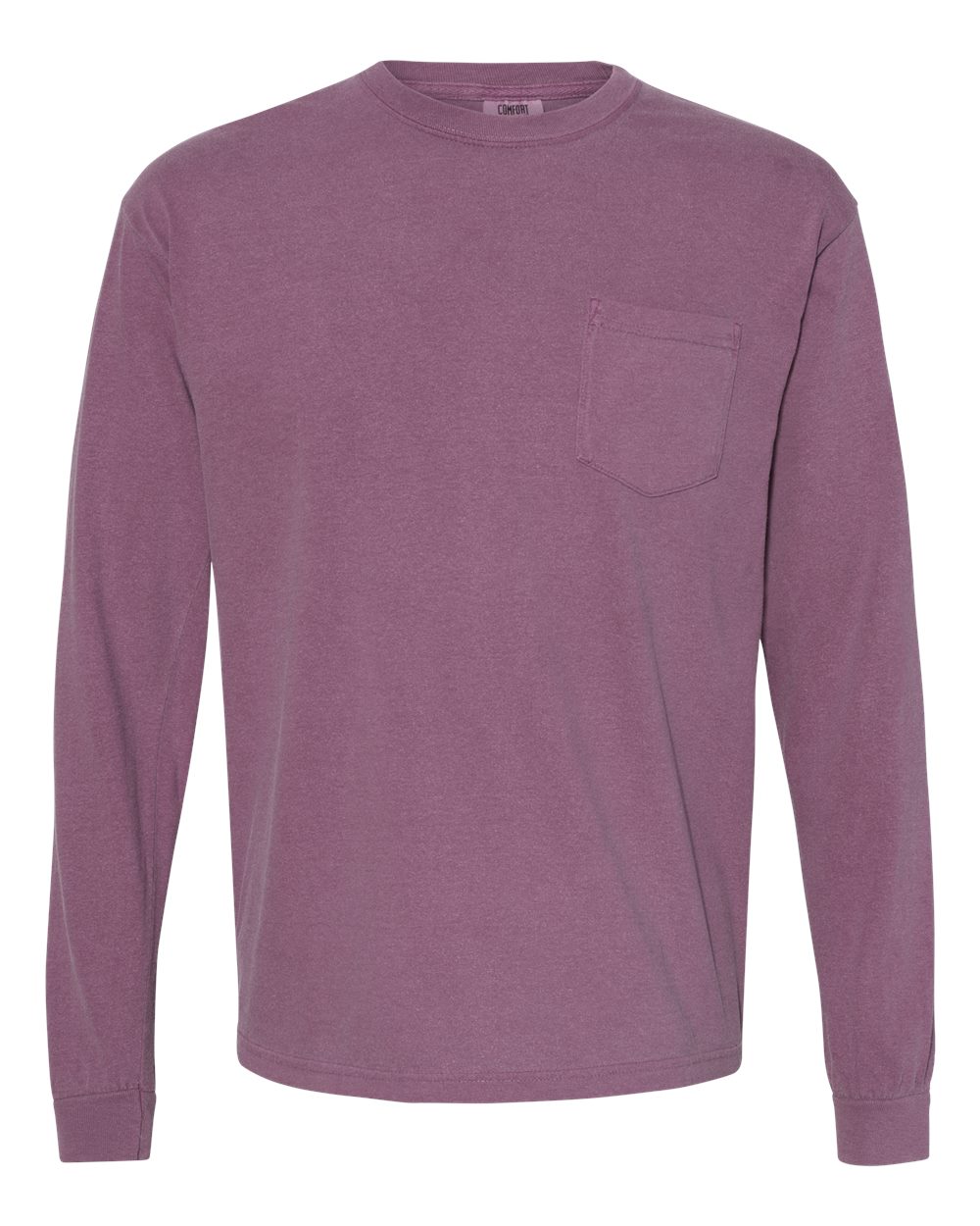 Comfort Colors Unisex Garment-Dyed Heavyweight Long Sleeve Pocket T-Shirt. 4410 - Berry