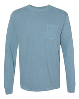Comfort Colors Unisex Garment-Dyed Heavyweight Long Sleeve Pocket T-Shirt. 4410 - Ice Blue