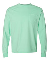 Comfort Colors Unisex Garment-Dyed Heavyweight Long Sleeve Pocket T-Shirt. 4410 - Island Reef
