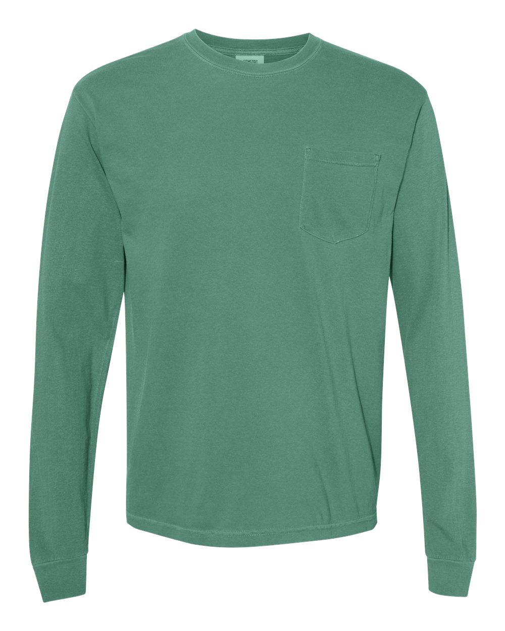 Comfort Colors Unisex Garment-Dyed Heavyweight Long Sleeve Pocket T-Shirt. 4410 - Light Green