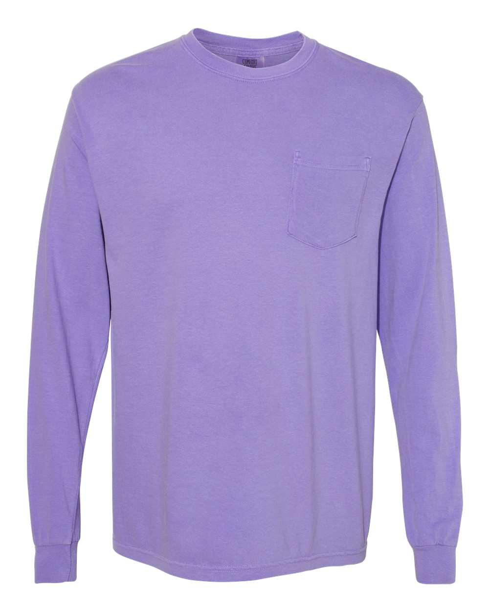 Comfort Colors Unisex Garment-Dyed Heavyweight Long Sleeve Pocket T-Shirt. 4410 - Violet