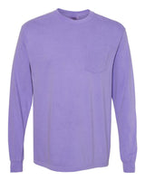 Comfort Colors Unisex Garment-Dyed Heavyweight Long Sleeve Pocket T-Shirt. 4410 - Violet