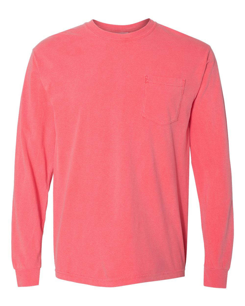 Comfort Colors Unisex Garment-Dyed Heavyweight Long Sleeve Pocket T-Shirt. 4410 - Watermelon