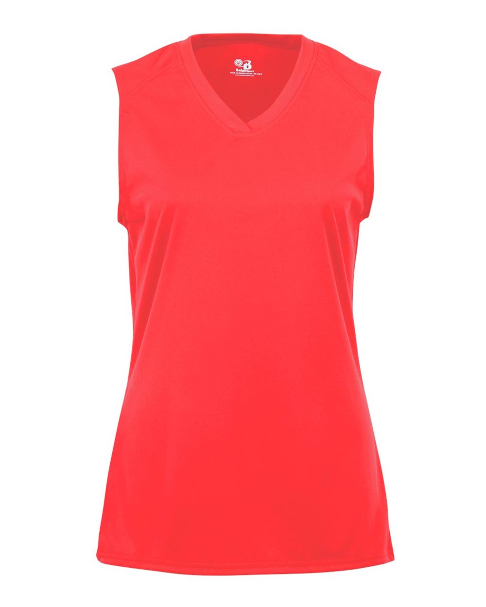 Badger Women's B-Core Sleeveless T-Shirt. 4163 - Hot Coral