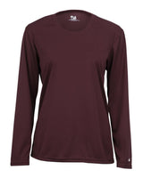Badger Women's B-Core Long Sleeve T-Shirt. 4164 - Maroon