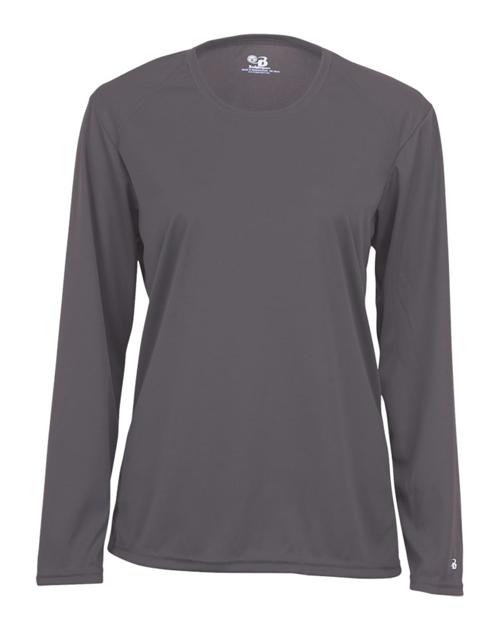 Badger Women's B-Core Long Sleeve T-Shirt. 4164 - Graphite