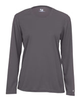 Badger Women's B-Core Long Sleeve T-Shirt. 4164 - Graphite