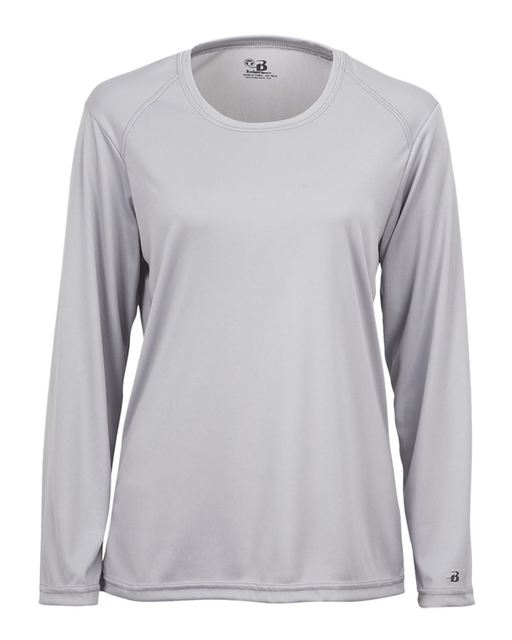 Badger Women's B-Core Long Sleeve T-Shirt. 4164 - Silver