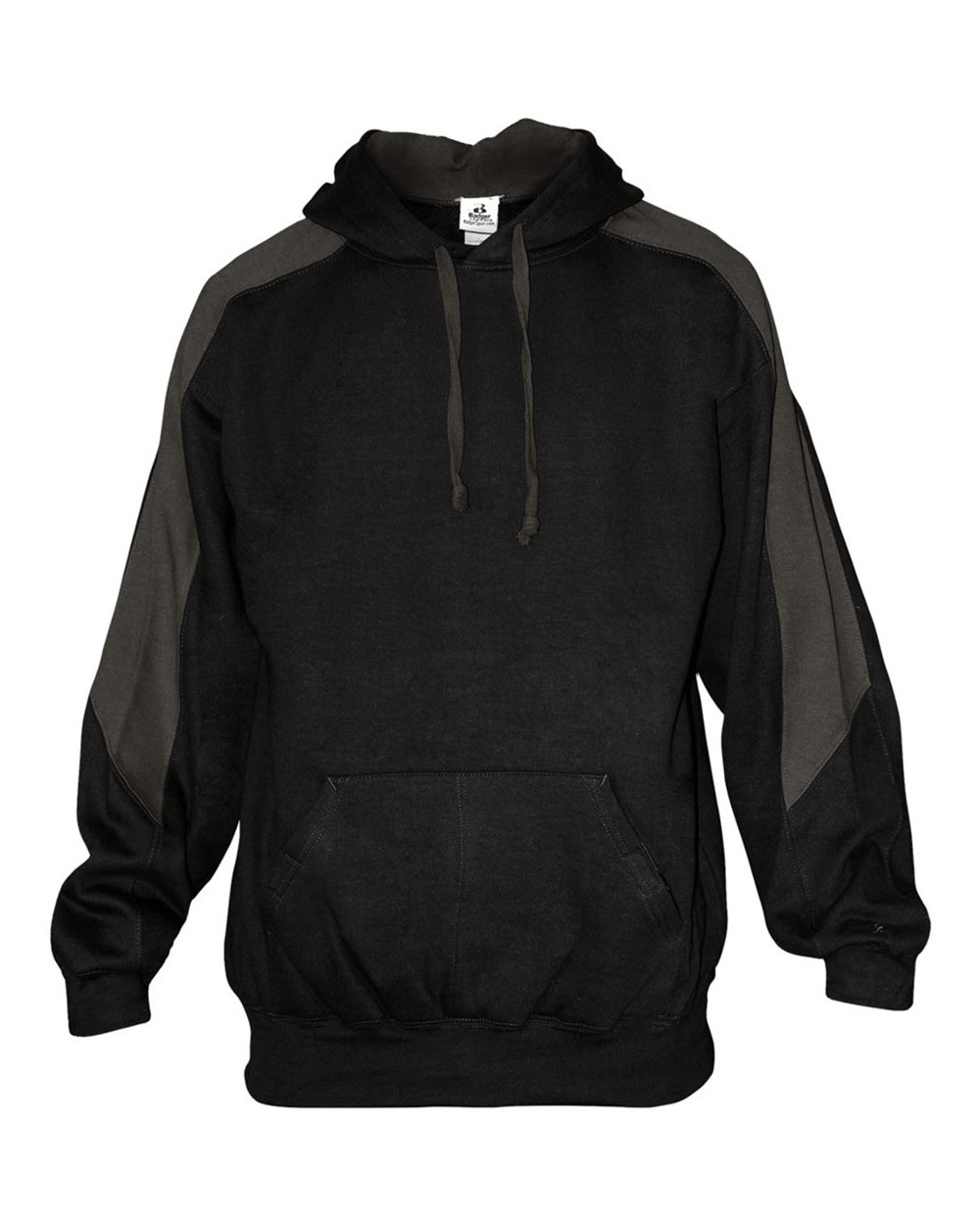 Badger Unisex Saber Hooded Sweatshirt. 1265 - Black/ Charcoal