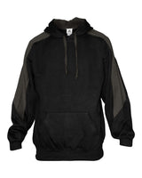 Badger Unisex Saber Hooded Sweatshirt. 1265 - Black/ Charcoal