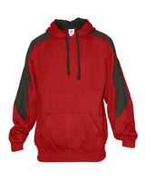 Badger Unisex Saber Hooded Sweatshirt. 1265 - Red/ Charcoal