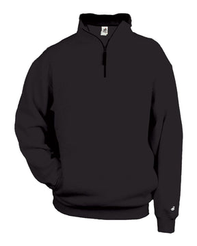 Badger Men's Quarter-Zip Sweatshirt. 1286 - Black