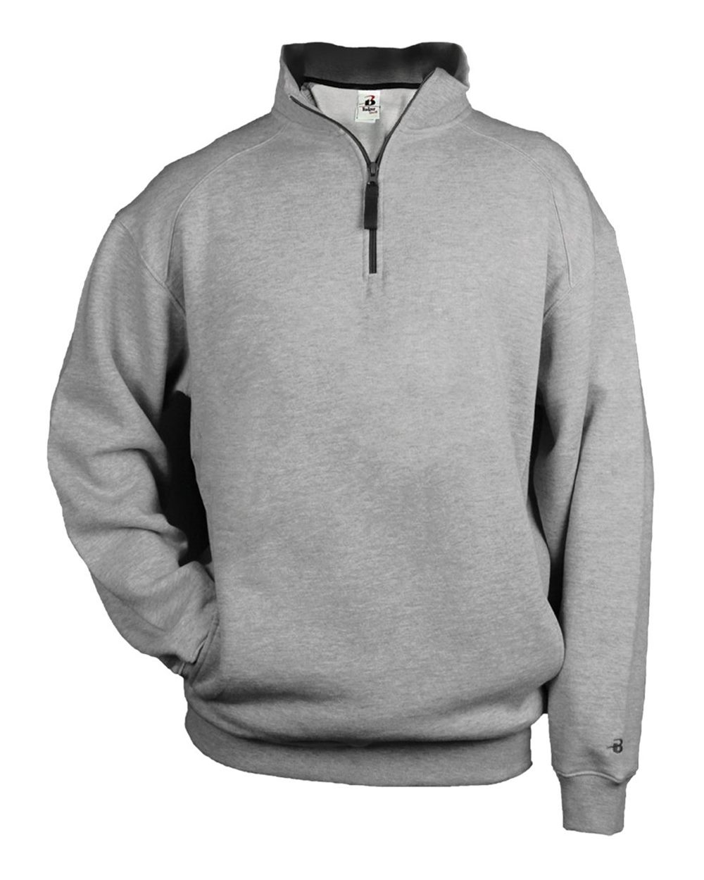 Badger Men's Quarter-Zip Sweatshirt. 1286 - Oxford