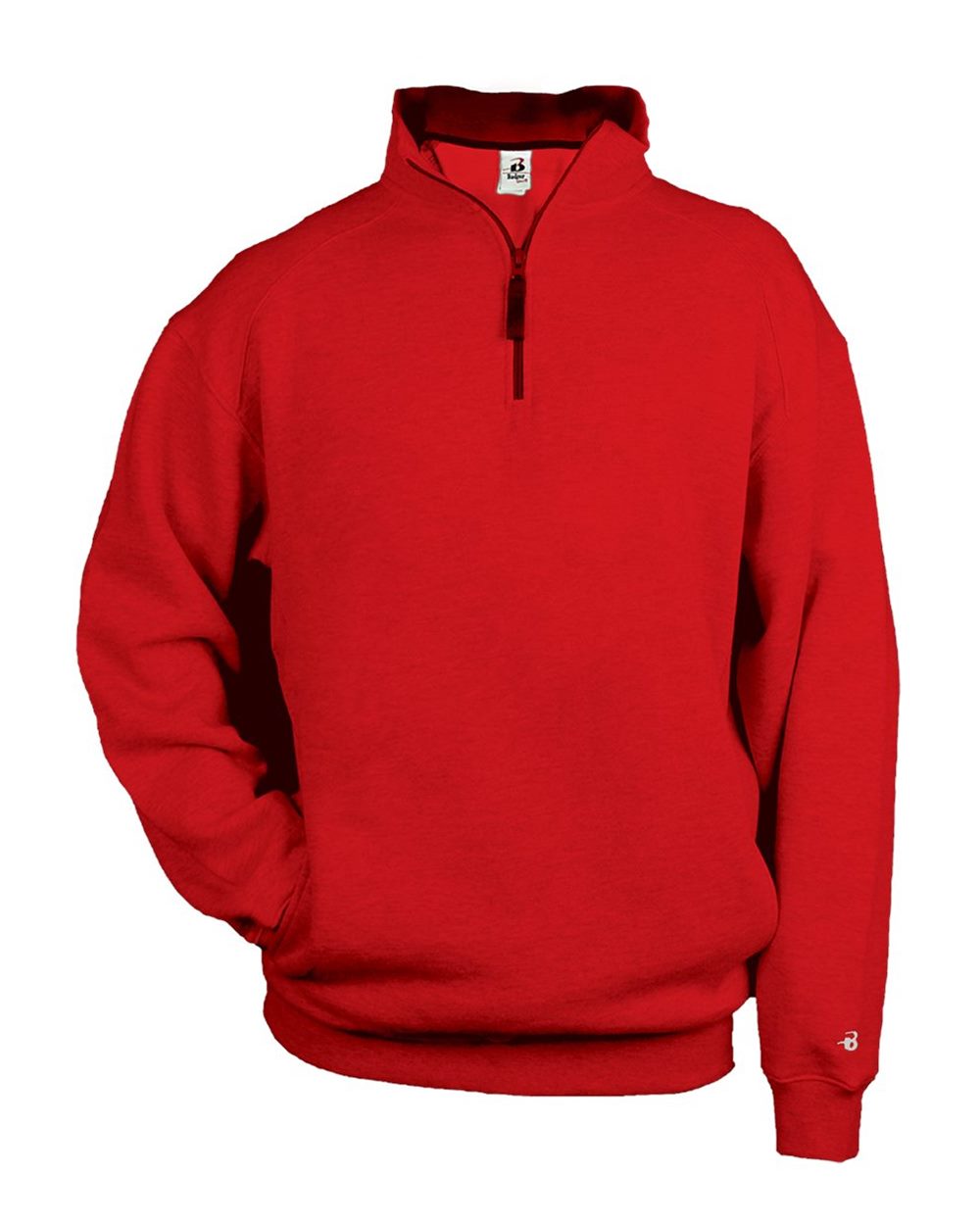 Badger Men's Quarter-Zip Sweatshirt. 1286 - Red