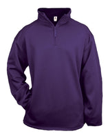 Badger Men's Performance Quarter-Zip Pullover. 1480 - Purple