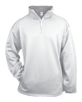Badger Men's Performance Quarter-Zip Pullover. 1480 - White