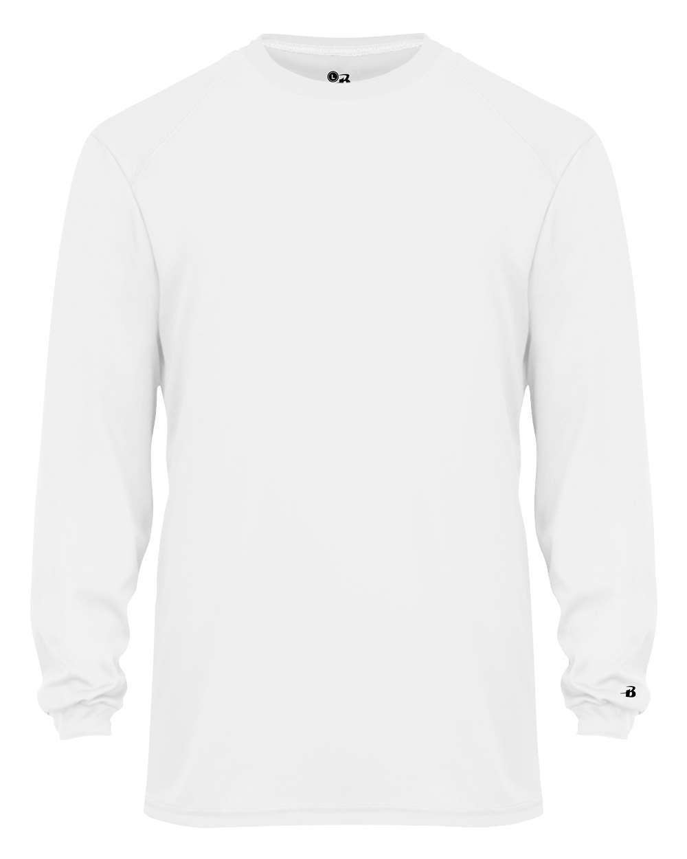 Badger Youth B-Core Long Sleeve T-Shirt. 2104 - White