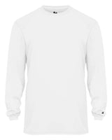 Badger Youth B-Core Long Sleeve T-Shirt. 2104 - White