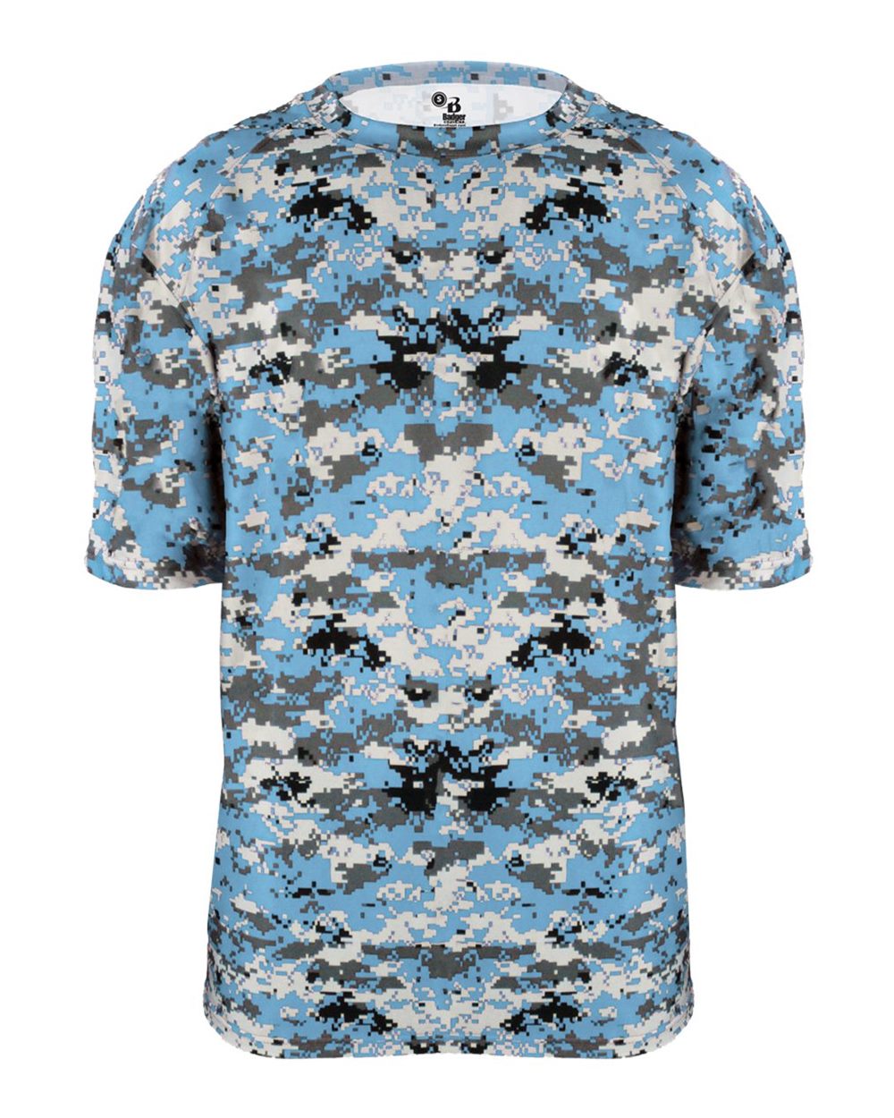 Badger Men's Digital Camo T-Shirt. 4180 - Columbia Blue Digital