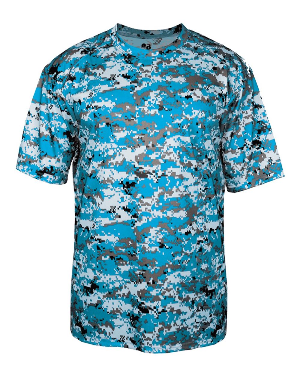 Badger Men's Digital Camo T-Shirt. 4180 - Electric Blue Digital