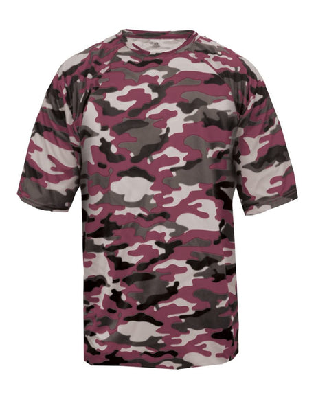 Badger Men's Camo T-Shirt. 4181 - Maroon