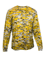 Badger Men's Digital Camo Long Sleeve T-Shirt. 4184 - Gold Digital