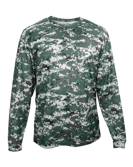 Badger Men's Digital Camo Long Sleeve T-Shirt. 4184 - Forest Digital