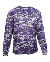 Badger Men's Digital Camo Long Sleeve T-Shirt. 4184 - Purple Digital