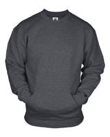 Badger Unisex Pocket Crewneck Sweatshirt. 1252 - Charcoal
