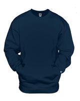 Badger Unisex Pocket Crewneck Sweatshirt. 1252 - Navy