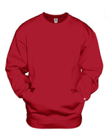 Badger Unisex Pocket Crewneck Sweatshirt. 1252 - Red