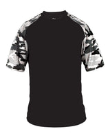 Badger Youth Camo Sport T-Shirt. 2141 - Black/ White Camo