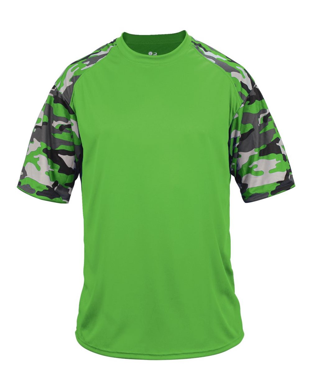 Badger Youth Camo Sport T-Shirt. 2141 - Lime/ Lime Camo