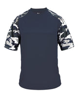 Badger Youth Camo Sport T-Shirt. 2141 - Navy/ Navy Camo