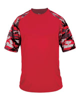 Badger Youth Camo Sport T-Shirt. 2141 - Red/ Red Camo