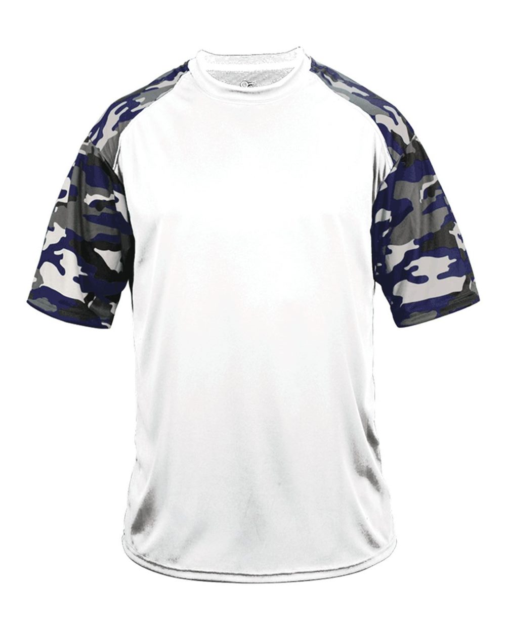 Badger Youth Camo Sport T-Shirt. 2141 - White/ Navy Camo