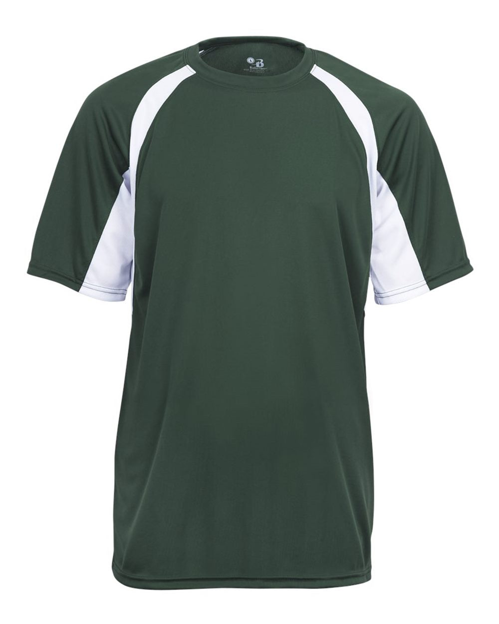 Badger Youth B-Core Hook T-Shirt. 2144 - Forest/ White