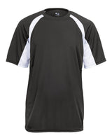 Badger Youth B-Core Hook T-Shirt. 2144 - Graphite/ White