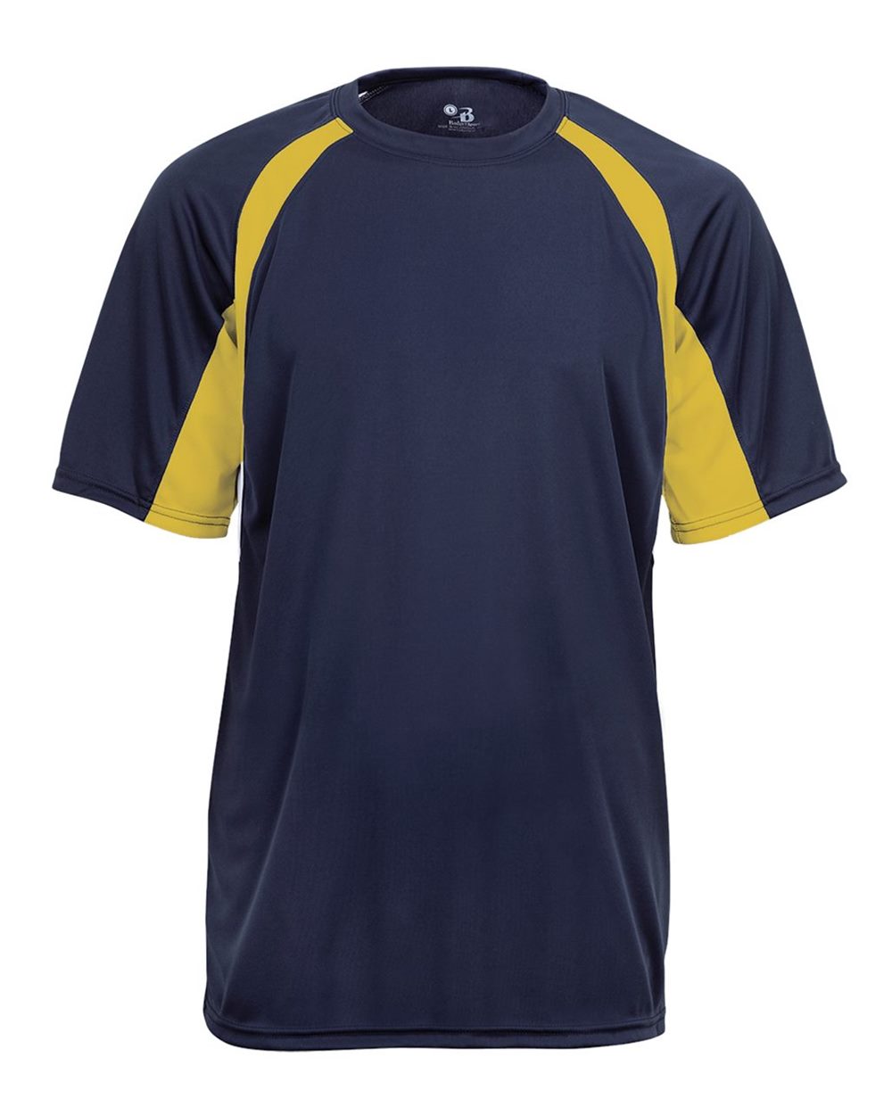 Badger Youth B-Core Hook T-Shirt. 2144 - Navy/ Gold