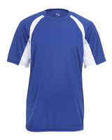 Badger Youth B-Core Hook T-Shirt. 2144 - Royal/ White