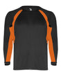 Badger Youth B-Core Hook Long Sleeve T-Shirt. 2154 - Black/ Burnt Orange