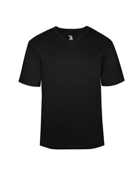 Badger Youth B-Core V-Neck T-Shirt. 2162 - Black