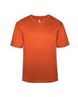 Badger Youth B-Core V-Neck T-Shirt. 2162 - Burnt Orange