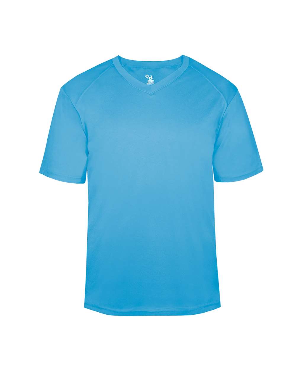 Badger Youth B-Core V-Neck T-Shirt. 2162 - Columbia Blue