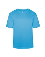 Badger Youth B-Core V-Neck T-Shirt. 2162 - Columbia Blue